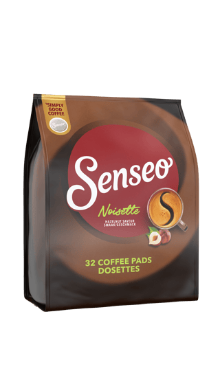 C21425906 Senseo Flavoured Noisette 32x BROWN DDDK front left v01