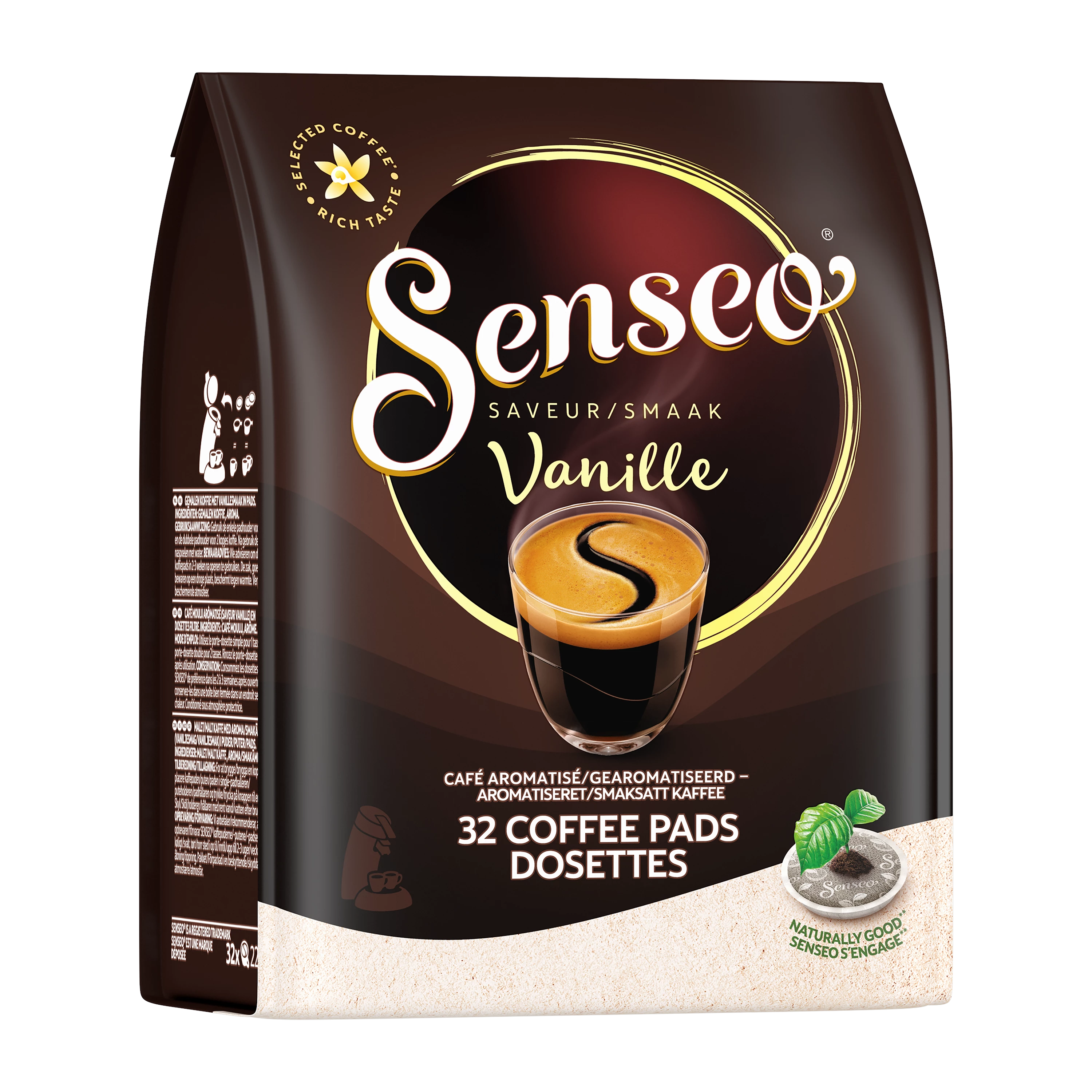 SENSEO - SENSEO Paquet de 8 dosettes de café moulu Cappuccino 125g, environ  7,2g