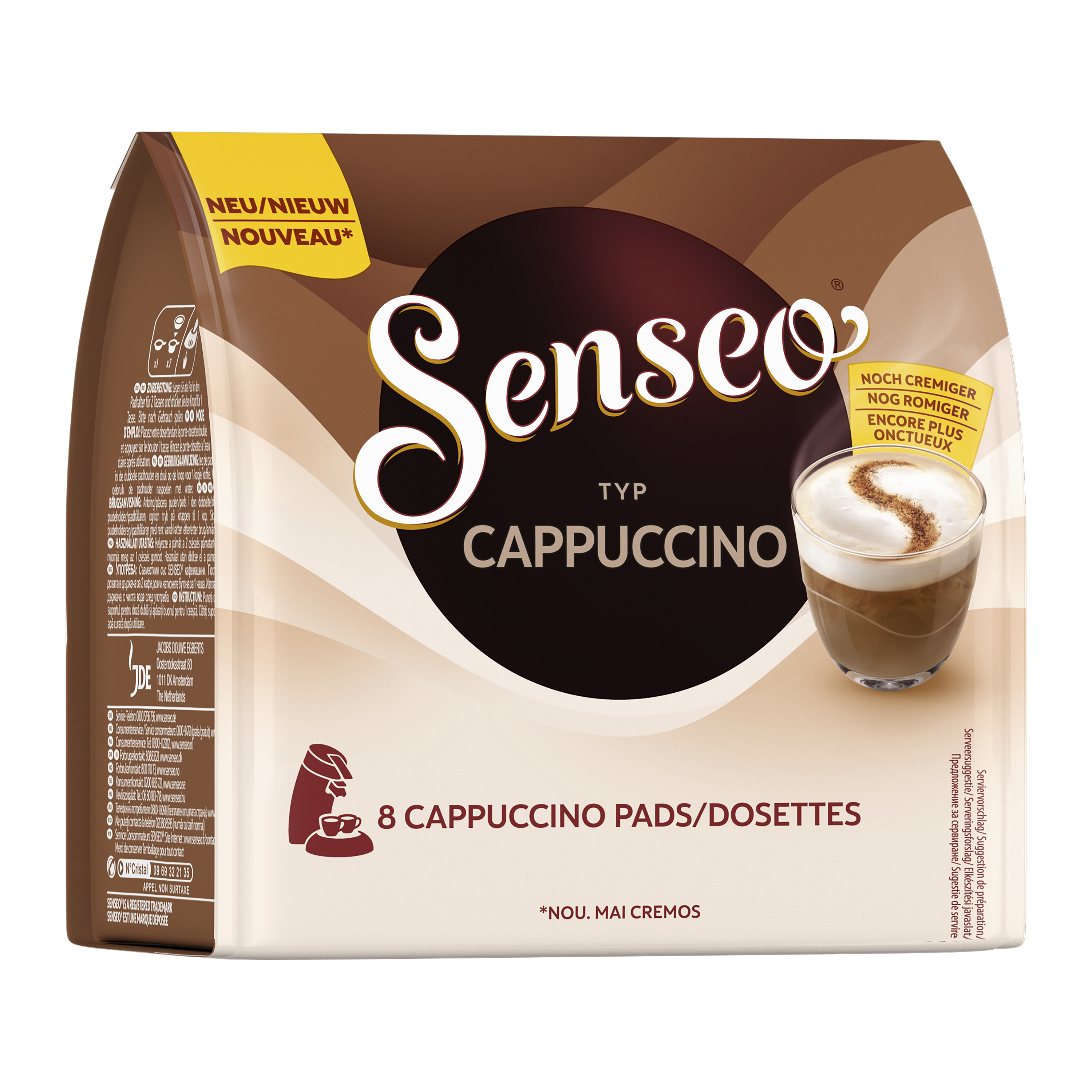 Senseo Cappuccino - 8 dosettes - Café Dosette